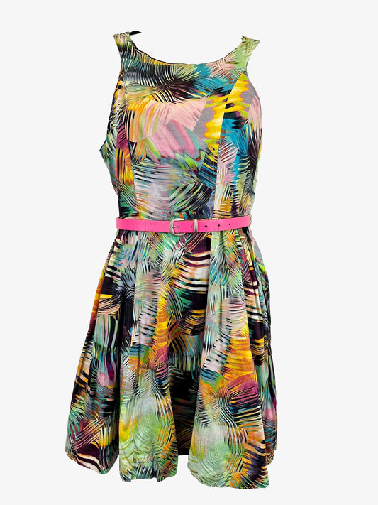 Cooper St Abstract Nature Pleated Mini Dress Size 8 by SwapUp-Online Second Hand Store-Online Thrift Store