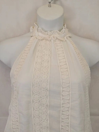 Cooper St Ivory Ruffle Neckline Delicate Dress Size 12 by SwapUp-Online Second Hand Store-Online Thrift Store