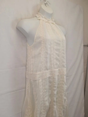 Cooper St Ivory Ruffle Neckline Delicate Dress Size 12 by SwapUp-Online Second Hand Store-Online Thrift Store