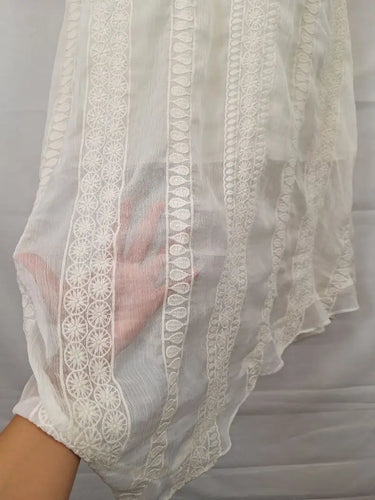 Cooper St Ivory Ruffle Neckline Delicate Dress Size 12 by SwapUp-Online Second Hand Store-Online Thrift Store