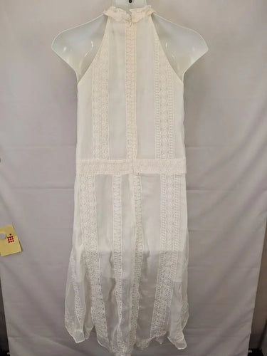 Cooper St Ivory Ruffle Neckline Delicate Dress Size 12 by SwapUp-Online Second Hand Store-Online Thrift Store