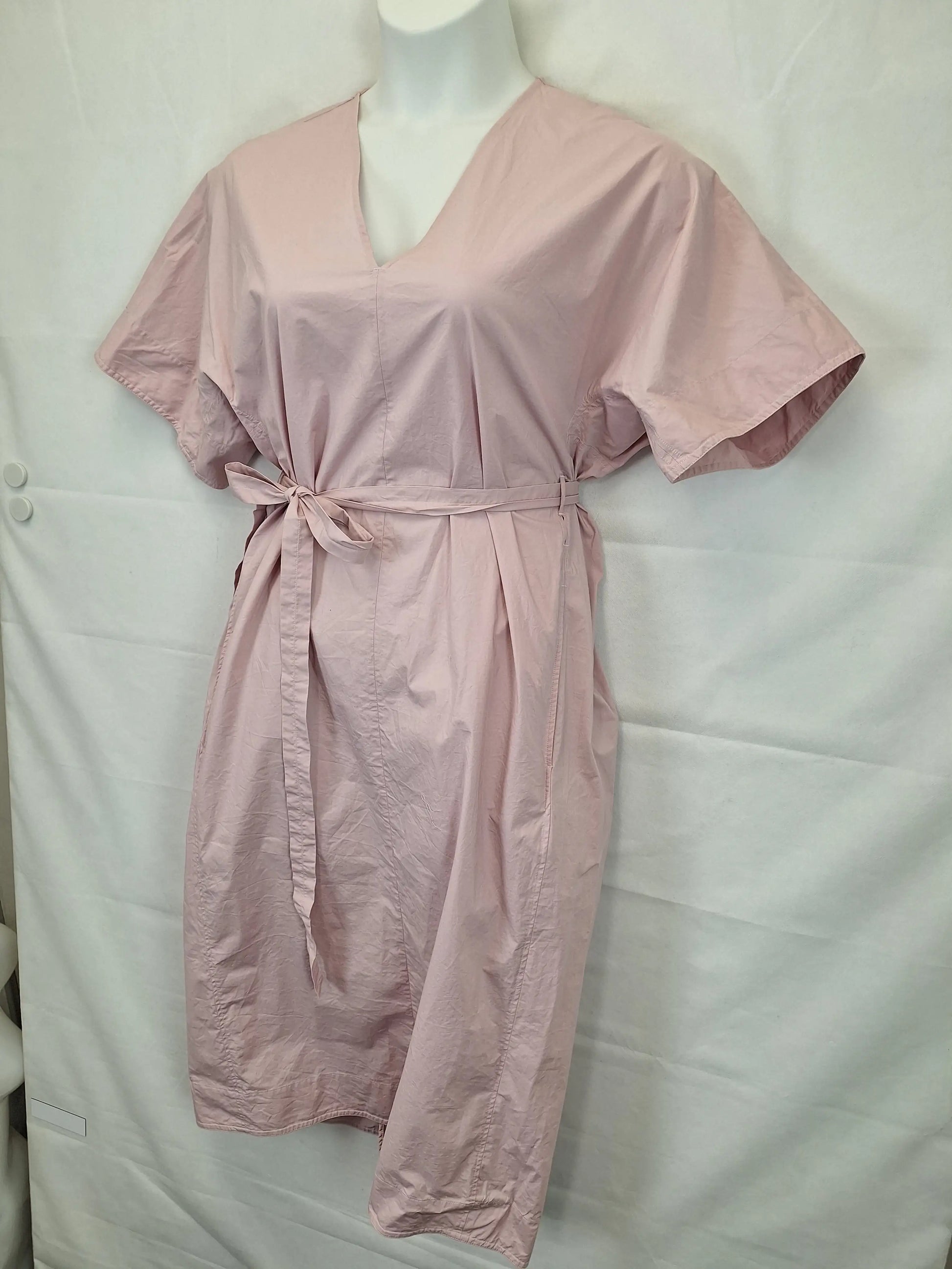 Cos Blush Waist Tie Midi Dress Size 12 by SwapUp-Online Second Hand Store-Online Thrift Store