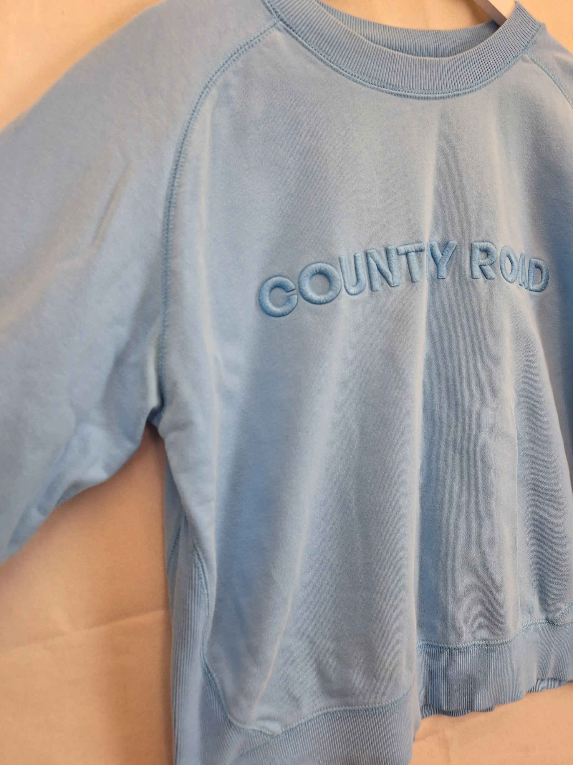 Country Road Baby Blue Embroidered Brand  Jersey Size M by SwapUp-Online Second Hand Store-Online Thrift Store
