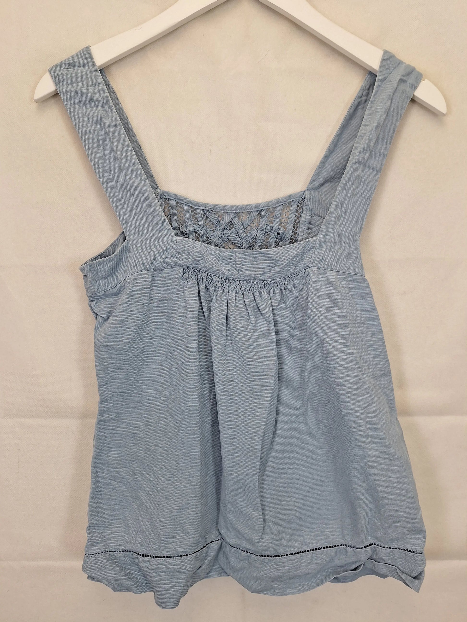 Country Road Basic Baby Blue Top Size XS by SwapUp-Online Second Hand Store-Online Thrift Store