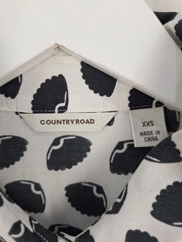 Country Road Black Shells Chelsea Blouse Size XXS by SwapUp-Online Second Hand Store-Online Thrift Store
