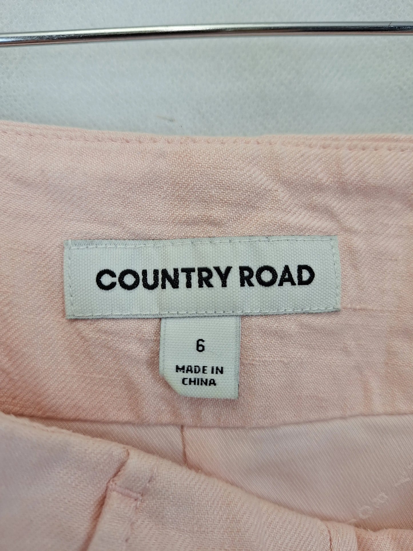 Country Road Blush Linen Mini Skirt Size 6 by SwapUp-Online Second Hand Store-Online Thrift Store