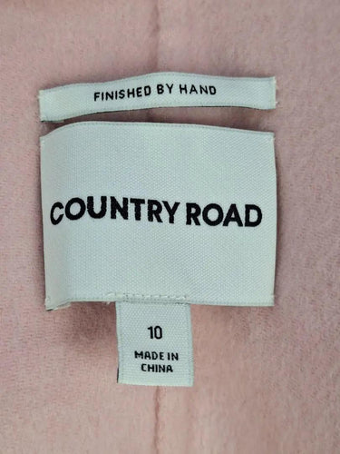Country Road Blush Wool Blend Textured Coat Size 10 by SwapUp-Online Second Hand Store-Online Thrift Store