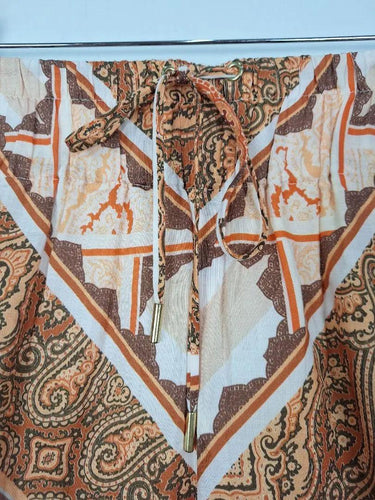 Country Road Bohemian Pattern Flowy Cotton Pants Size 8 by SwapUp-Online Second Hand Store-Online Thrift Store