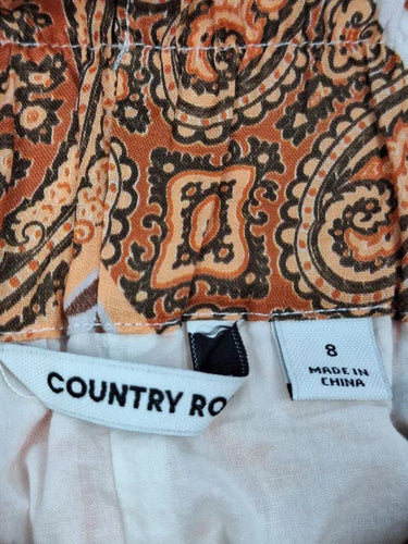 Country Road Bohemian Pattern Flowy Cotton Pants Size 8 by SwapUp-Online Second Hand Store-Online Thrift Store