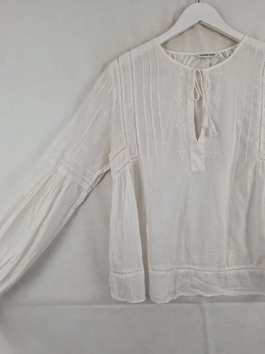 Country Road Boho Embroidered Sheer Blouse Size S by SwapUp-Online Second Hand Store-Online Thrift Store