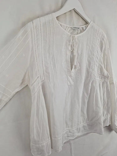 Country Road Boho Embroidered Sheer Blouse Size S by SwapUp-Online Second Hand Store-Online Thrift Store