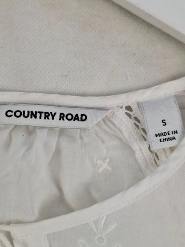 Country Road Boho Embroidered Sheer Blouse Size S by SwapUp-Online Second Hand Store-Online Thrift Store