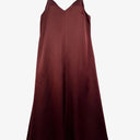 Country Road Burgundy Satin Slip Dress Size 10 by SwapUp-Online Second Hand Store-Online Thrift Store