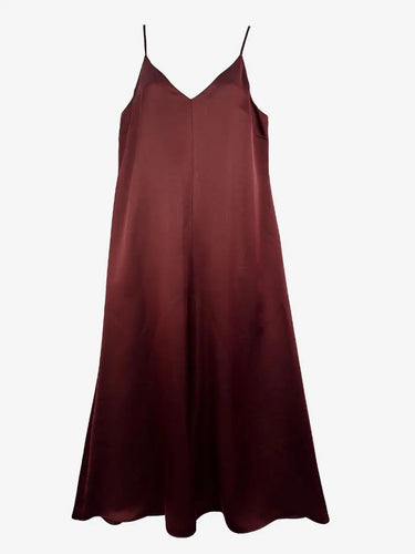 Country Road Burgundy Satin Slip Dress Size 10 by SwapUp-Online Second Hand Store-Online Thrift Store
