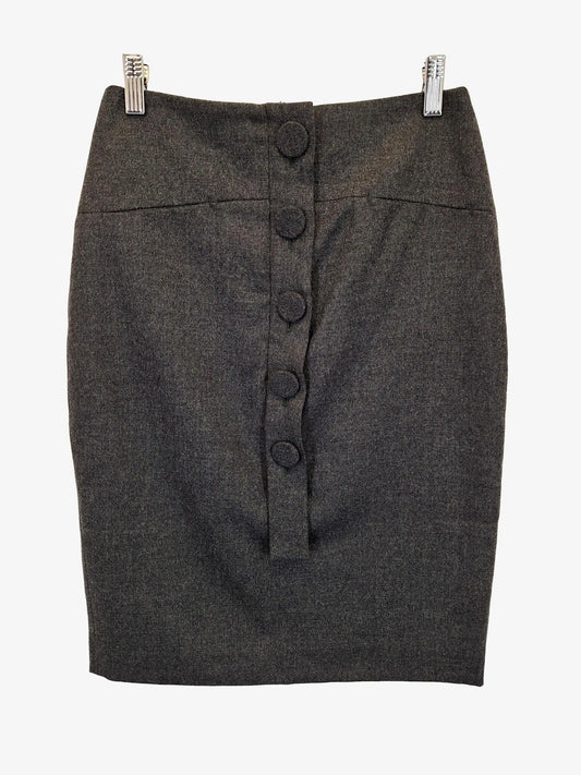 Country Road Button Wool Blend Midi Skirt Size 4 by SwapUp-Online Second Hand Store-Online Thrift Store