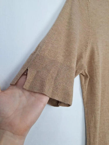 Country Road Camel Wool Blend Mock Neck Knit Jumper Size L by SwapUp-Online Second Hand Store-Online Thrift Store