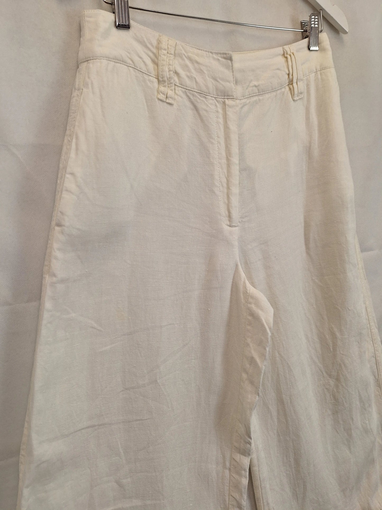 Country Road Chalk Linen Palazzo  Pants Size 10 by SwapUp-Online Second Hand Store-Online Thrift Store