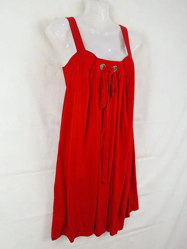 Country Road Cherry Red Tie Front MIni Dress Size XS by SwapUp-Online Second Hand Store-Online Thrift Store