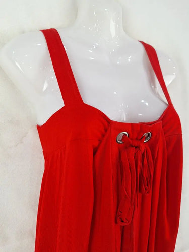 Country Road Cherry Red Tie Front MIni Dress Size XS by SwapUp-Online Second Hand Store-Online Thrift Store