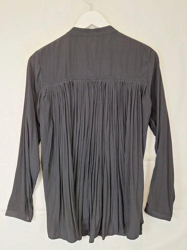 Country Road Chic Pleated Collarless Shirt Size XS by SwapUp-Online Second Hand Store-Online Thrift Store