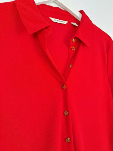 Country Road Classic Crepe Scarlett Button-up Shirt Size 12 by SwapUp-Online Second Hand Store-Online Thrift Store
