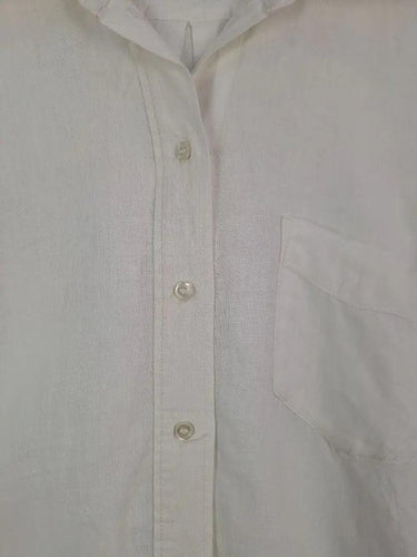 Country Road Classic Pearl Linen Button Up Shirt Size 10 by SwapUp-Online Second Hand Store-Online Thrift Store