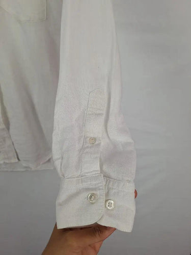 Country Road Classic Pearl Linen Button Up Shirt Size 10 by SwapUp-Online Second Hand Store-Online Thrift Store