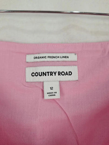 Country Road Cotton Candy Linen Ruffle Skirt Size 12 by SwapUp-Online Second Hand Store-Online Thrift Store