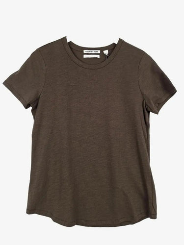 Country Road Deep Khaki Essential T-shirt Size S by SwapUp-Online Second Hand Store-Online Thrift Store
