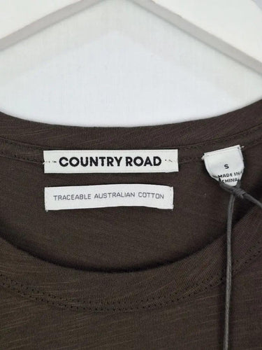 Country Road Deep Khaki Essential T-shirt Size S by SwapUp-Online Second Hand Store-Online Thrift Store