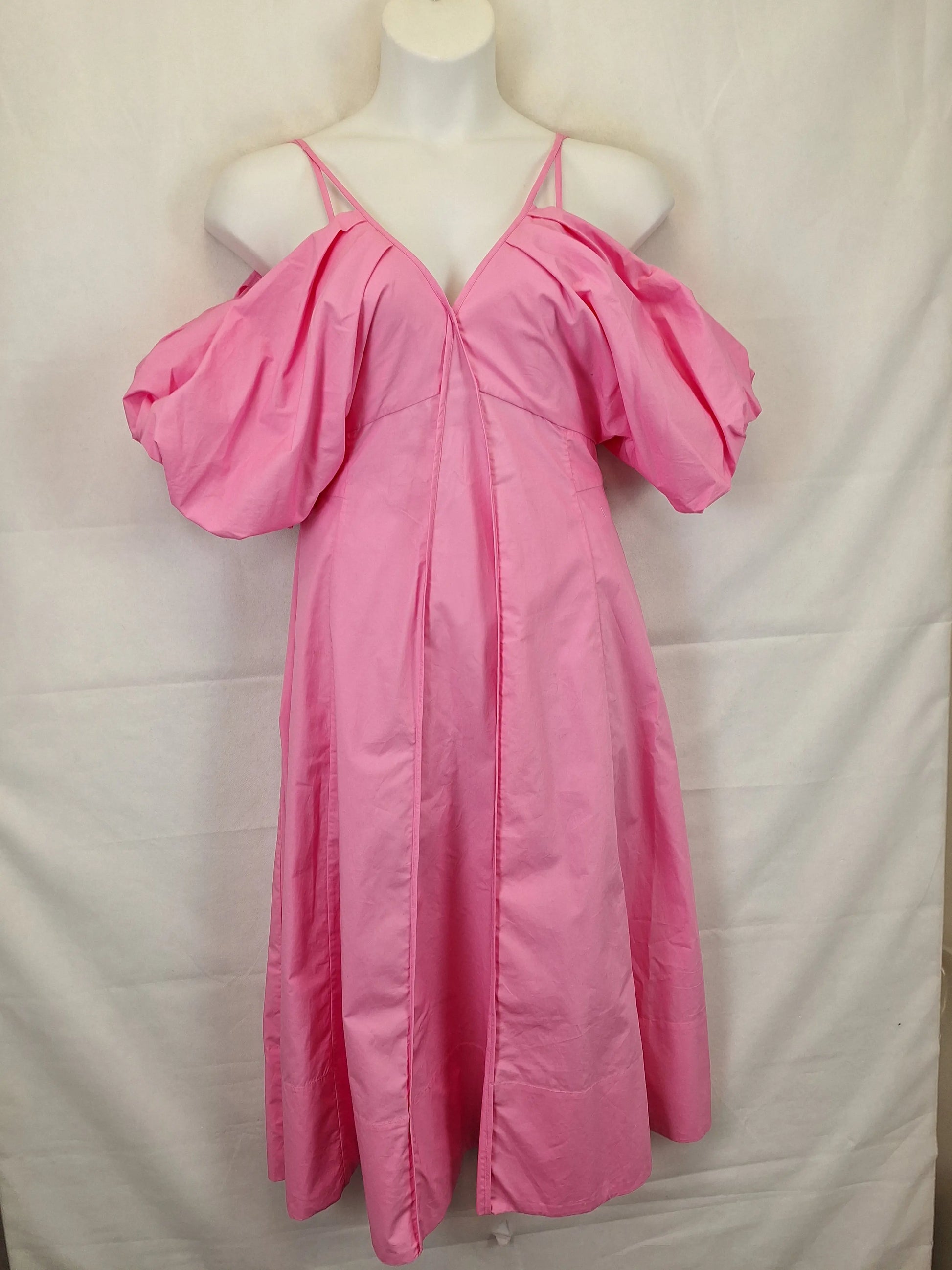 Country Road Flirty Poplin Fit & Flare Evening Maxi Dress Size 12 by SwapUp-Online Second Hand Store-Online Thrift Store