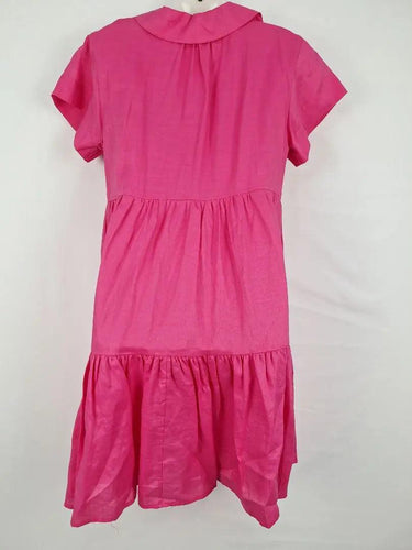 Country Road Fucshia Tiered Linen Blend Mini Dress Size 10 by SwapUp-Online Second Hand Store-Online Thrift Store