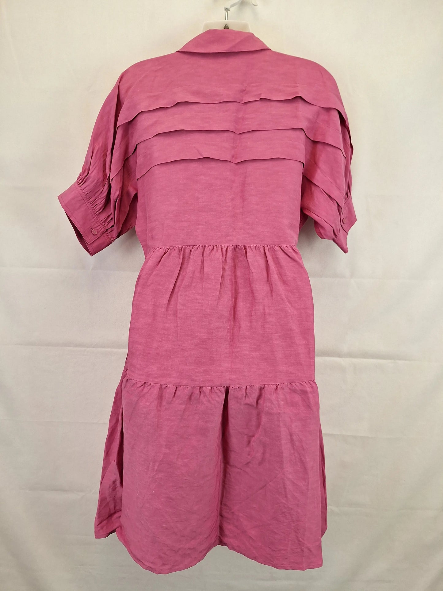 Country Road Grape Pleat Detail Mini Dress Size 8 by SwapUp-Online Second Hand Store-Online Thrift Store