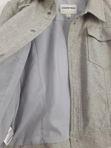 Country Road Grey Marle Wool Blend Style Jacket Size XL by SwapUp-Online Second Hand Store-Online Thrift Store