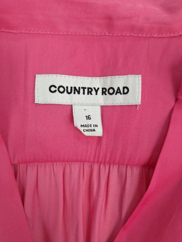 Country Road Hot Pink Soft Flowy Blouse Size 16 by SwapUp-Online Second Hand Store-Online Thrift Store