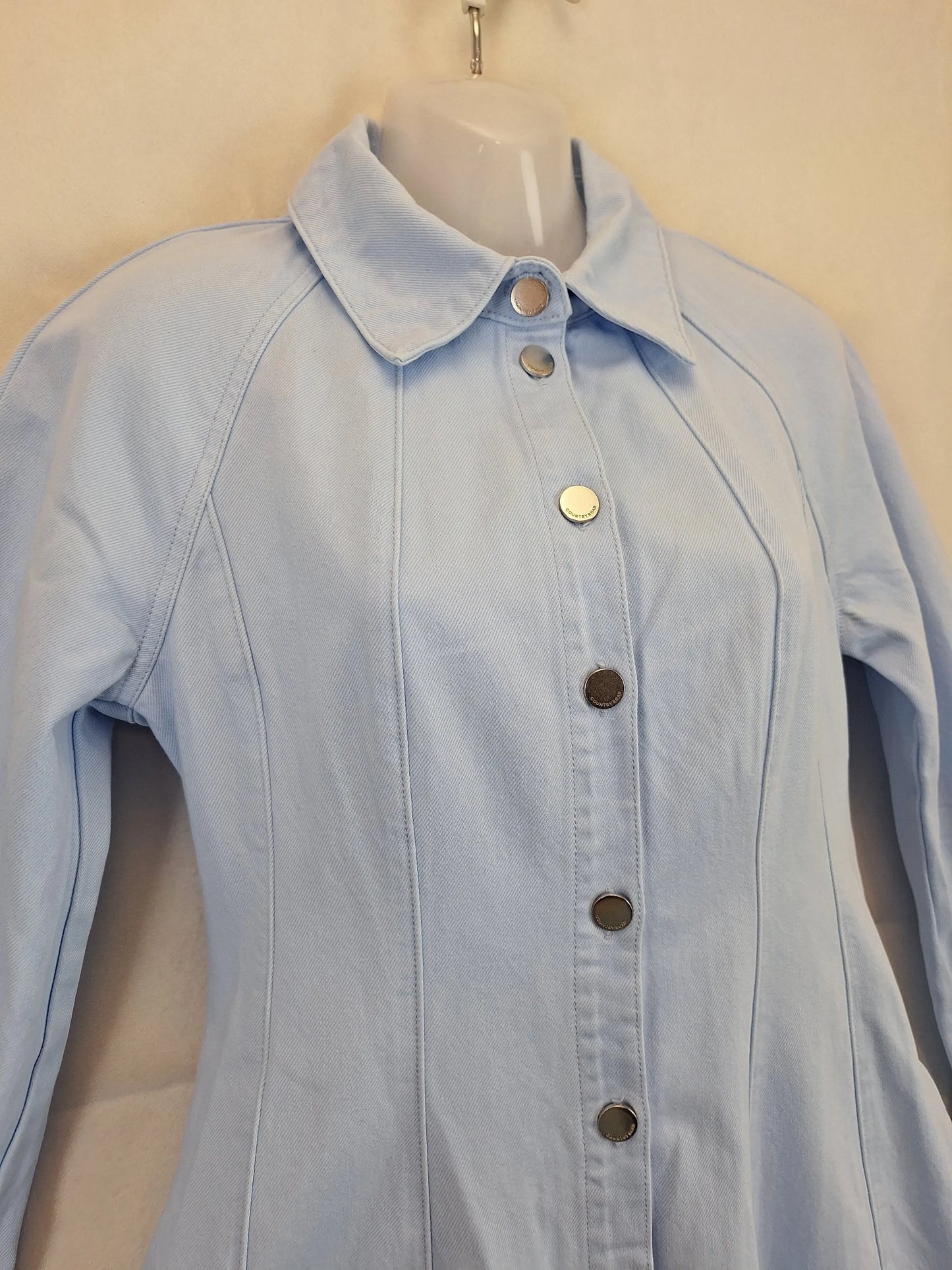 Country Road Ice Blue Denim Button A-line Dress Size 8 by SwapUp-Online Second Hand Store-Online Thrift Store