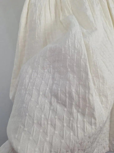 Country Road Ivory Textured Gathered Midi Dress Size 10 by SwapUp-Online Second Hand Store-Online Thrift Store