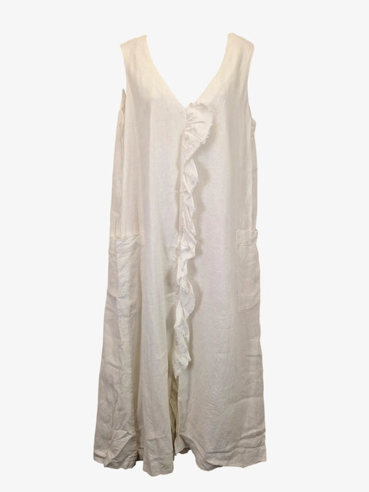 Country Road Linen Front Frilled Maxi Dress Size 12 by SwapUp-Online Second Hand Store-Online Thrift Store