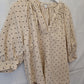 Country Road Linen Spotted Puff Sleeve Blouse Size 10 by SwapUp-Online Second Hand Store-Online Thrift Store
