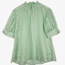 Country Road Mint Sheer Gathered Neck Top Size 8 by SwapUp-Online Second Hand Store-Online Thrift Store