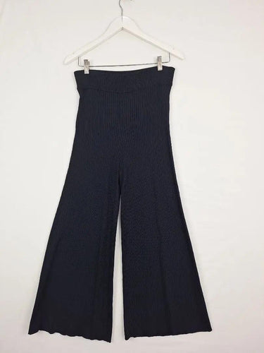 Country Road Navy Ribbed Flared Knit Pants Size M by SwapUp-Online Second Hand Store-Online Thrift Store