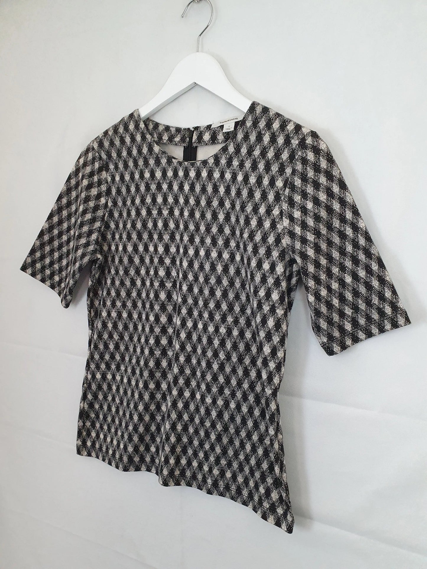 Country Road Patchwork Office Top Size S by SwapUp-Online Second Hand Store-Online Thrift Store