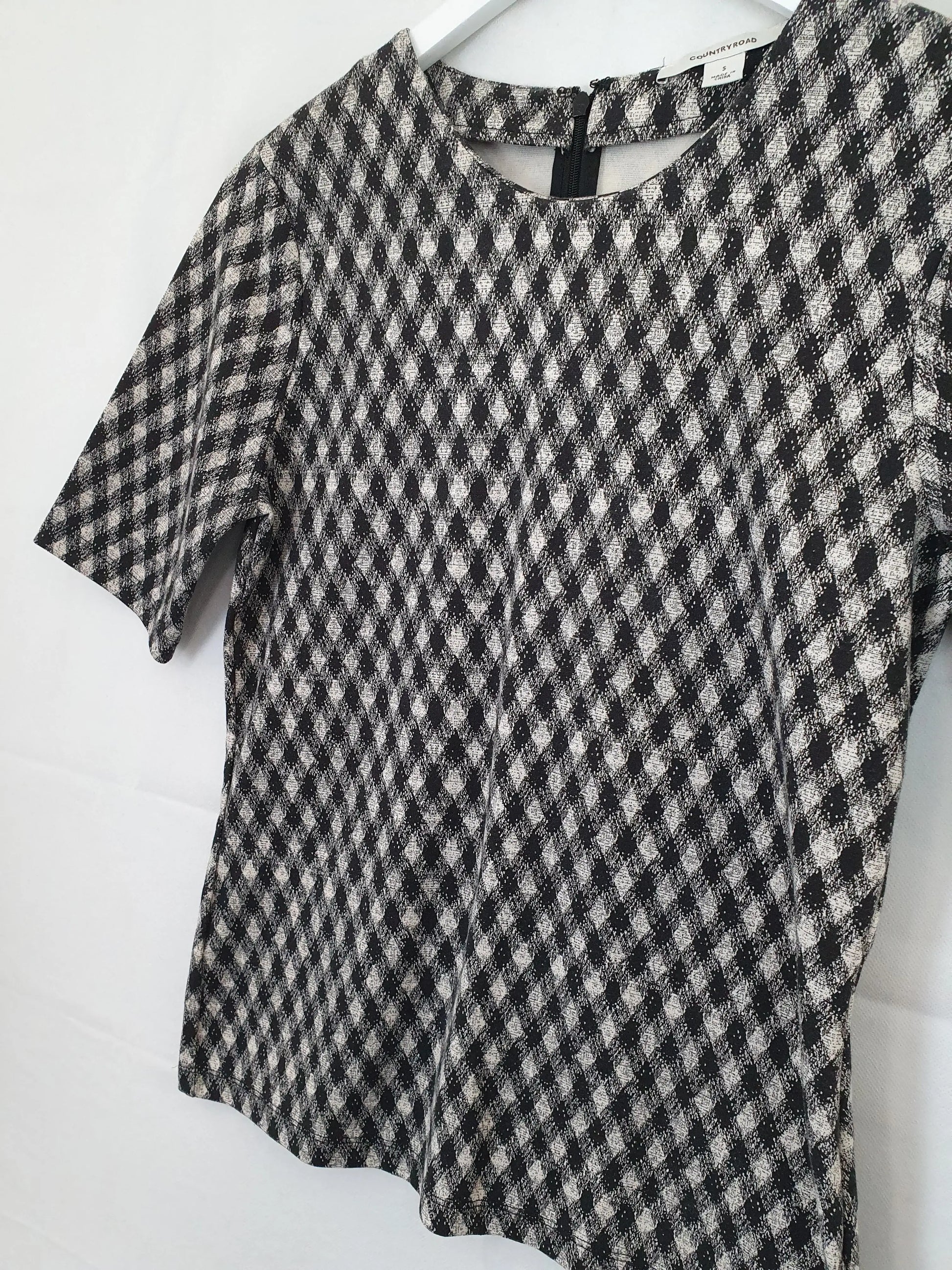 Country Road Patchwork Office Top Size S by SwapUp-Online Second Hand Store-Online Thrift Store
