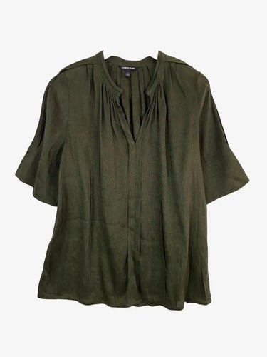 Country Road Pleated Forest Top Size 12 by SwapUp-Online Second Hand Store-Online Thrift Store
