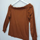 Country Road Rust Off Shoulder Top Size XXS by SwapUp-Online Second Hand Store-Online Thrift Store