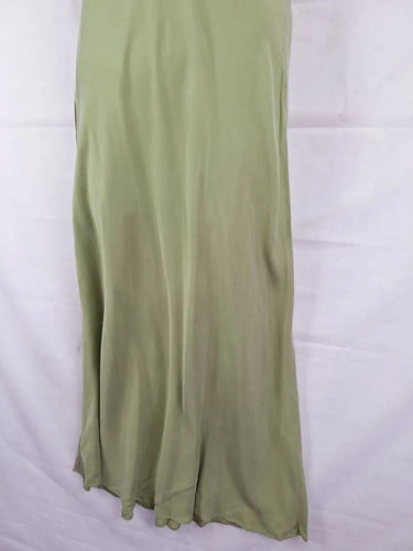 Country Road Sage Green Elegant Slip Dress Size 12 by SwapUp-Online Second Hand Store-Online Thrift Store