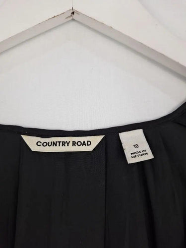 Country Road Satin Elevated Essential Top Size 10 by SwapUp-Online Second Hand Store-Online Thrift Store