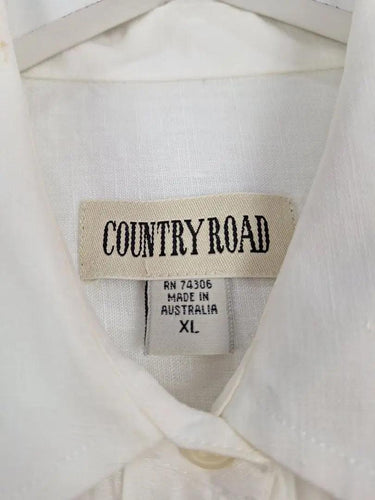 Country Road Slightly Sheer Oversized Linen Staple Shirt Size XL by SwapUp-Online Second Hand Store-Online Thrift Store