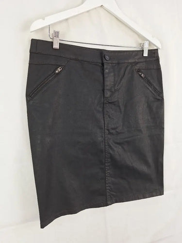 Country Road Solid Back Zip Skirt Size 12 by SwapUp-Online Second Hand Store-Online Thrift Store