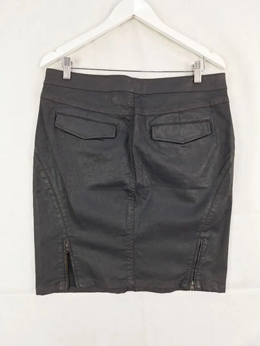 Country Road Solid Back Zip Skirt Size 12 by SwapUp-Online Second Hand Store-Online Thrift Store